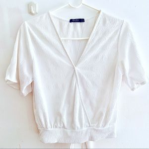 Bershka cute wrapped crop top